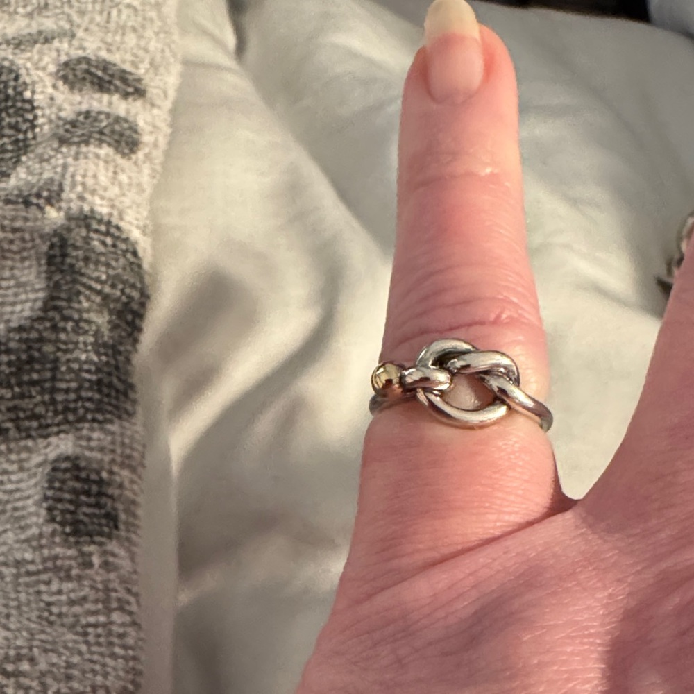 Tiffany & Co. Silver and Gold Knot Ring